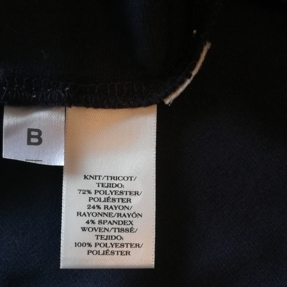 Ann Taylor Navy top with 2 metallic details - Picture 4 of 6